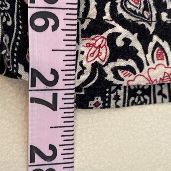 BCBG Maxazria BohoGrey Pink Black Floral Dressy Jogger Pants M Elastic Waist NEW - Picture 10 of 12